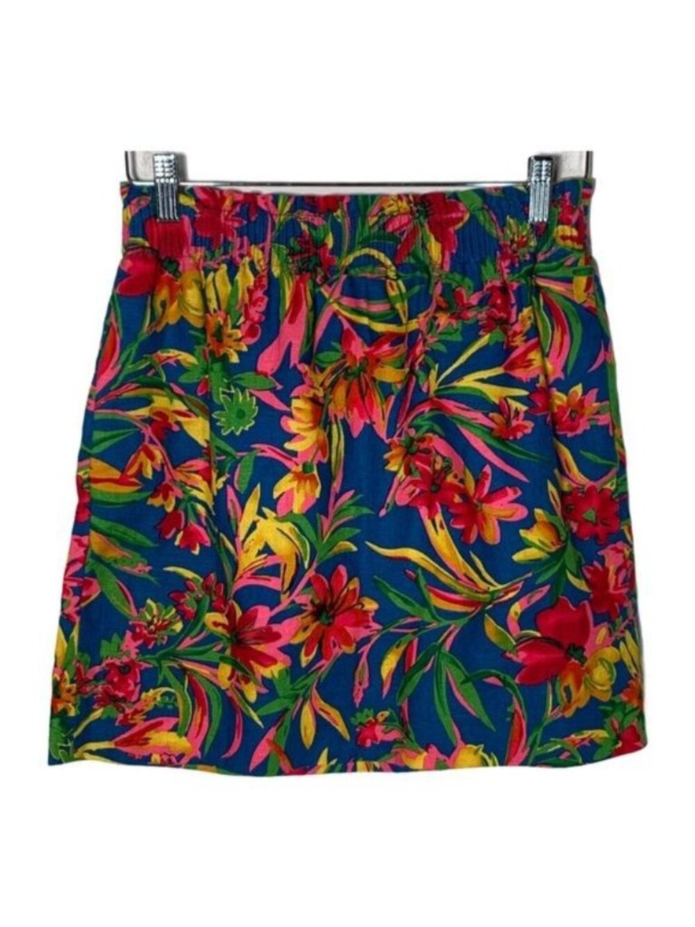 J Crew Womens Size 2 Floral Linen Blend Skirt Tropical Print Summer